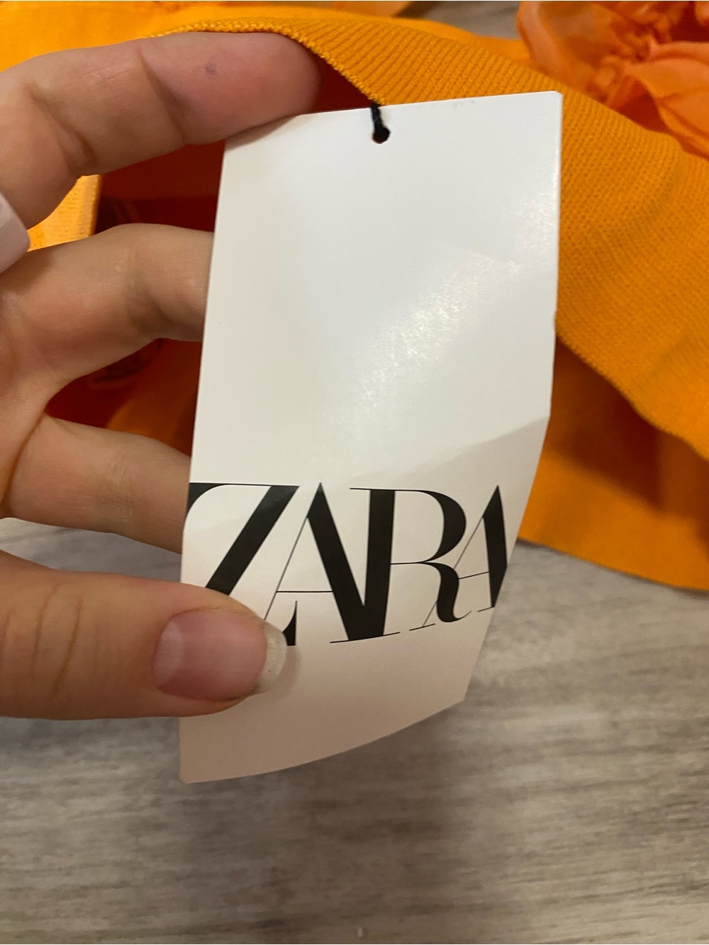Zara Orange Puff-Sleeve Cropped Top - NWT - Picture 8 of 9